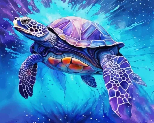 Purple Turtle Diamond Painting