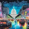 Rainy Washington DC Diamond Painting