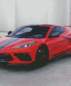 Red And Black Corvette Diamond Painting