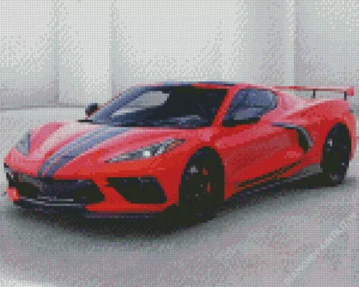 Red And Black Corvette Diamond Painting