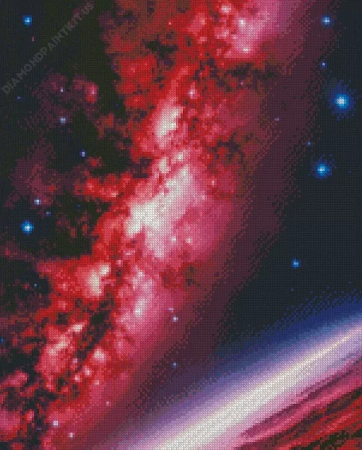 Red And Black Galaxy Diamond Painting