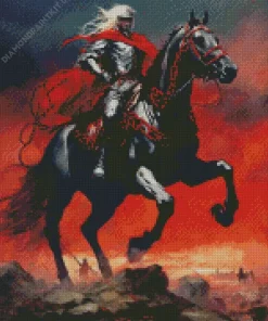 Red And Black Horse Diamond Painting