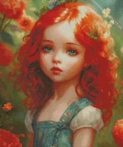 Redhead Fantasy Little Girl Diamond Painting