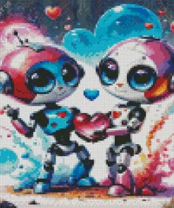 Robot Couple Diamond Painting