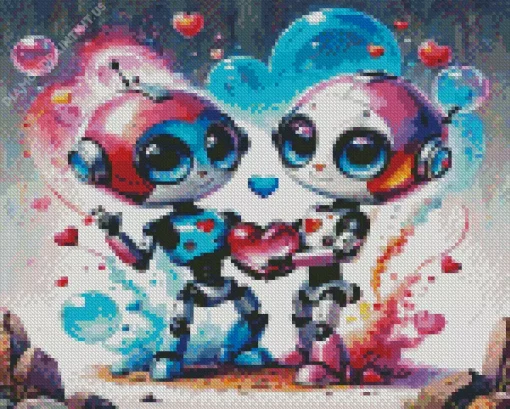 Robot Couple Diamond Painting