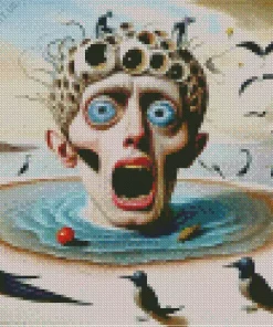 Screaming Man Surrealism Art Diamond Painting