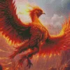 Strong Flying Phoenix Bird Diamond Painting