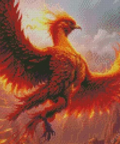 Strong Flying Phoenix Bird Diamond Painting