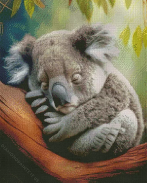 Tired Koala Diamond Painting