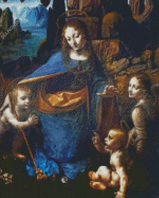 Virgin Of The Rocks By Leonardo Da Vinci Diamond Painting