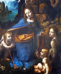 Virgin Of The Rocks By Leonardo Da Vinci Diamond Painting