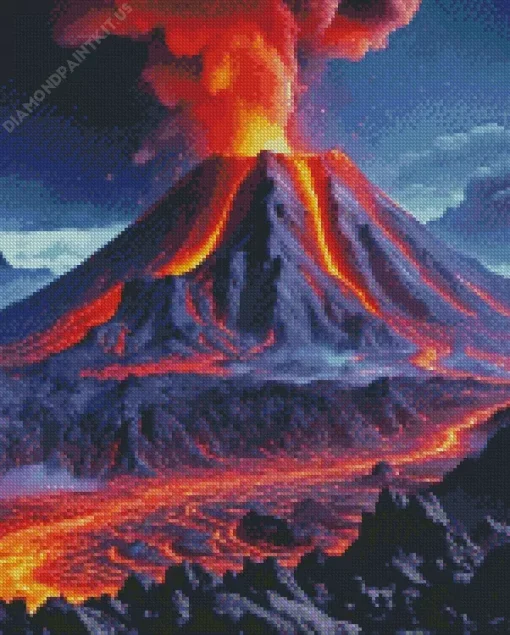 Volcano Diamond Painting