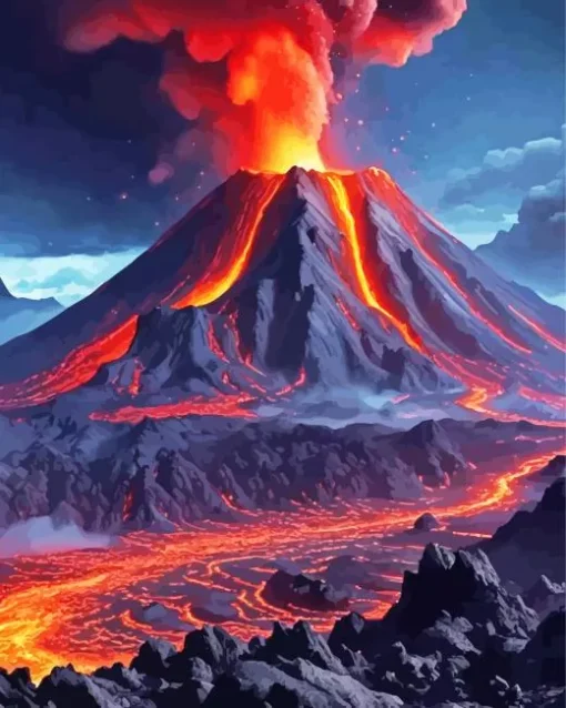 Volcano Diamond Painting