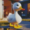 White Duck Baby Diamond Painting