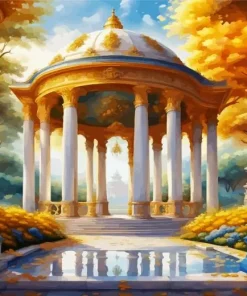 White Gazebo Diamond Painting