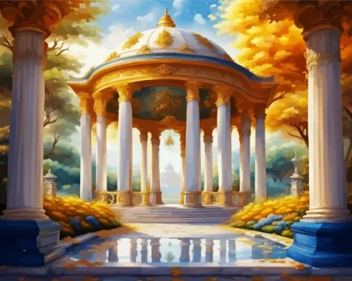 White Gazebo Diamond Painting