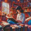 Anime Bookish Girl Diamond Painting