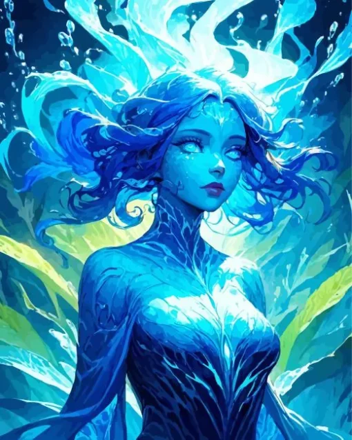 Blue Female Diamond Painting