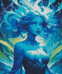 Blue Female Diamond Painting