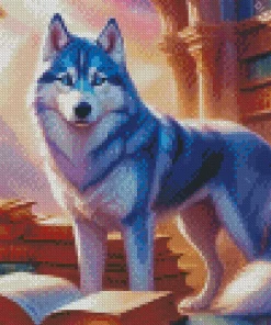 Blue Husky Diamond Painting