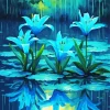 Blue Lilies Diamond Painting