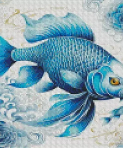 Blue Fish Art Diamond Painting