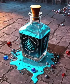 Blue Potion Bottle Diamond Painting