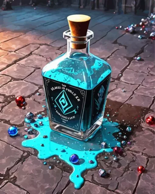 Blue Potion Bottle Diamond Painting