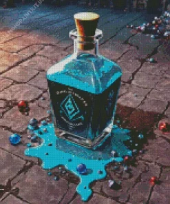 Blue Potion Bottle Diamond Painting