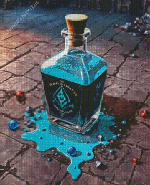 Blue Potion Bottle Diamond Painting