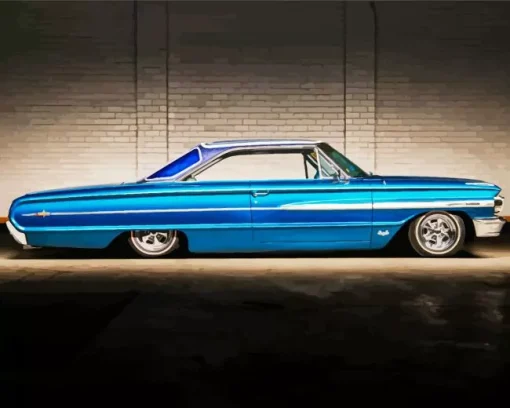 Classic Blue Ford 500 Diamond Painting