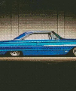 Classic Blue Ford 500 Diamond Painting