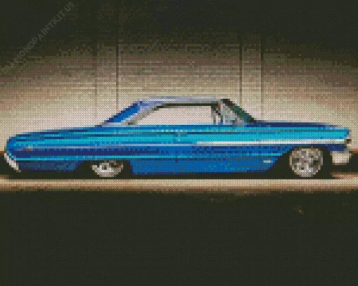 Classic Blue Ford 500 Diamond Painting