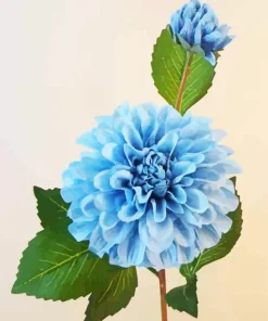 Light Blue Dahlia Diamond Painting