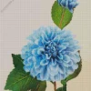 Light Blue Dahlia Diamond Painting