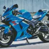 Sport Blue Motorbike Diamond Painting