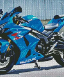 Sport Blue Motorbike Diamond Painting