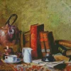 Still Life Teapot And Books Diamond Painting