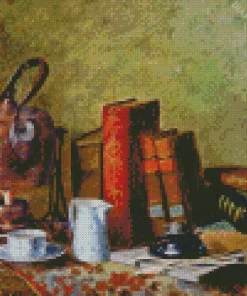 Still Life Teapot And Books Diamond Painting