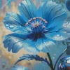 Aesthetic Blue Flower Art Diamond Painting