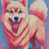 Beige Husky Diamond Painting