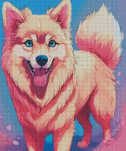 Beige Husky Diamond Painting