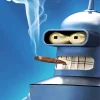 Bender Smoking Cigarette Diamond Painting