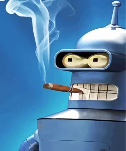 Bender Smoking Cigarette Diamond Painting