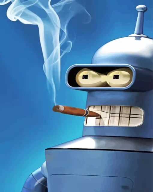 Bender Smoking Cigarette Diamond Painting