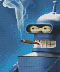 Bender Smoking Cigarette Diamond Painting