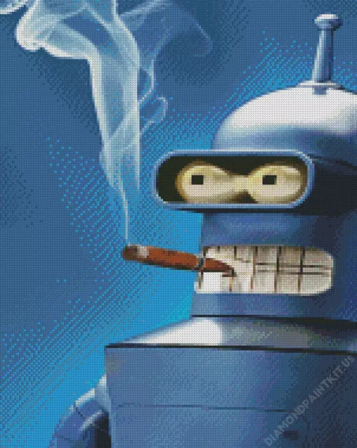 Bender Smoking Cigarette Diamond Painting