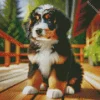 Bernedoodle Puppy Diamond Painting