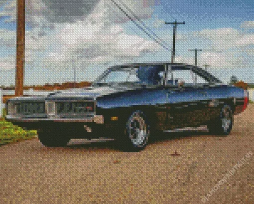 Black 69 Dodge Charger Diamond Painting