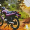 Black and Purple Motorcycle Diamond Painting